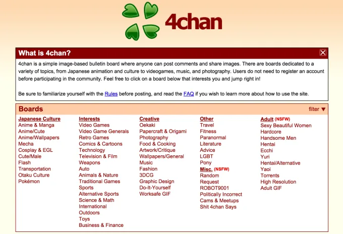 4chan front page