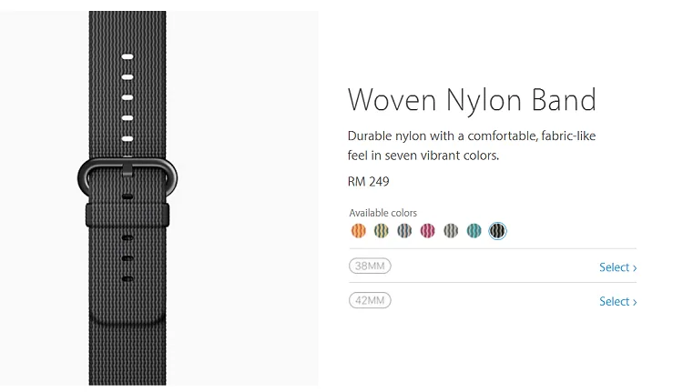Apple Watch Nylon Band Malaysia March 2016