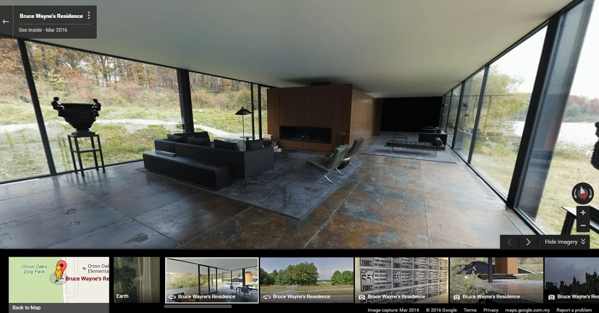 Bruce Wayne's House Street View