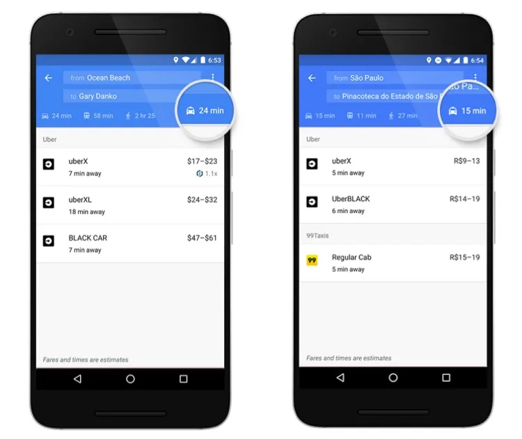 Google Maps for iOS Finally Gets a Ride Service Tab with Uber Integration 2 Google Maps with Taxi Related Services Integrated