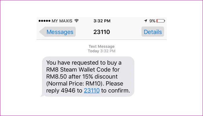 Hotlink Credit Steam Confirmation