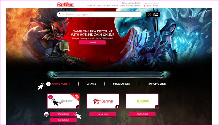 Hotlink Credit Steam Splash