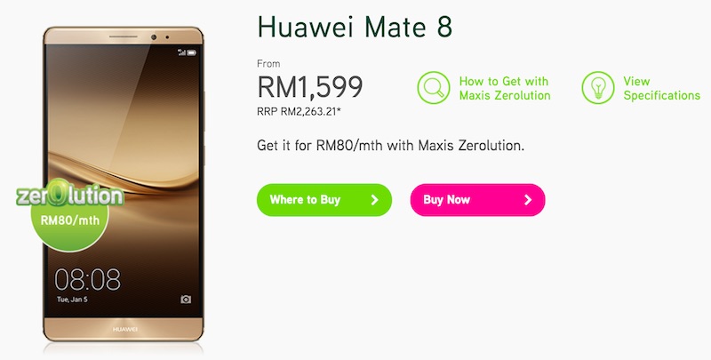 Maxis Huawei Mate 8