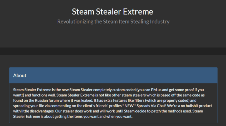 Steam Stealer Extreme