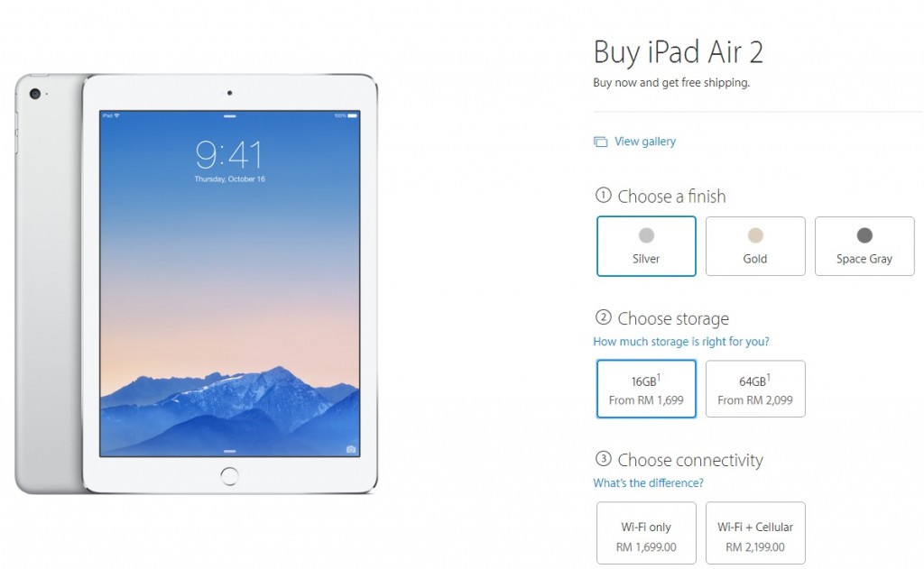 iPad Air 2 Gets A Price Drop In Malaysia, Now From RM1,699