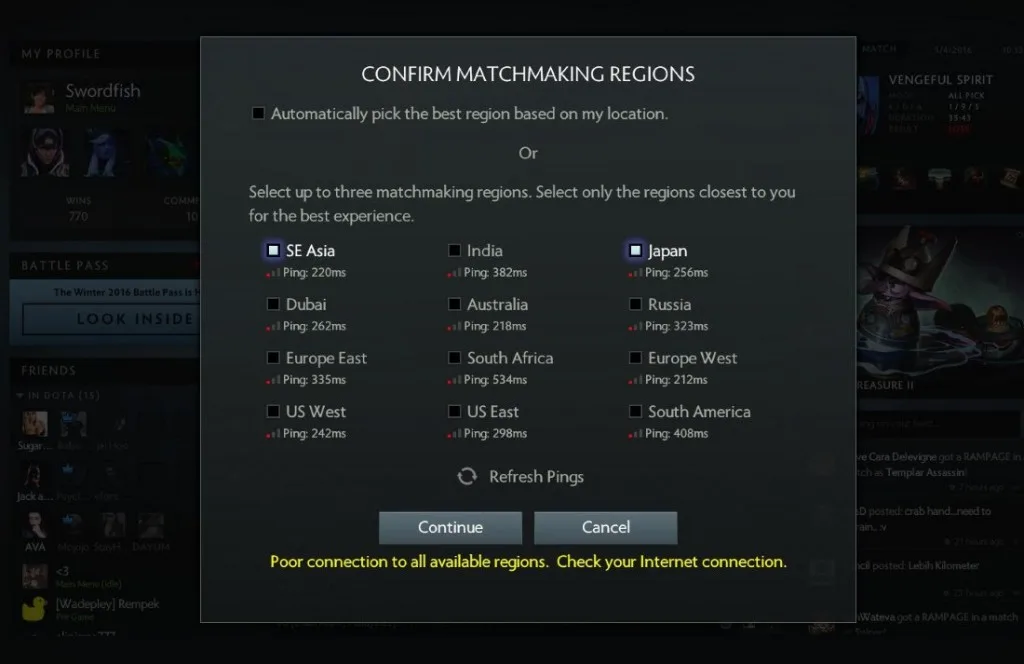 UniFi Dota 2 Ping - 6 April 2016