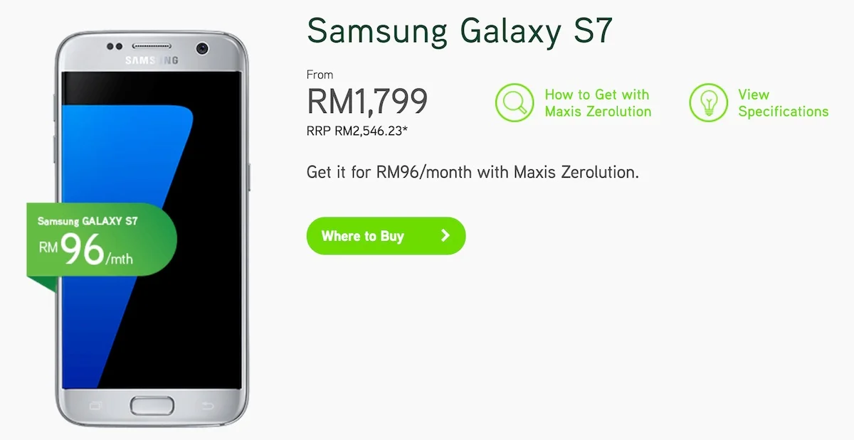 Maxis Samsung Galaxy S7 Zerolution
