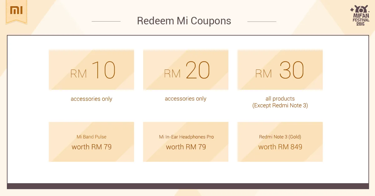 Mi Fan Festival 2016 Coupons
