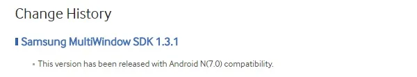 Samsung MultiWindow SDK Android N
