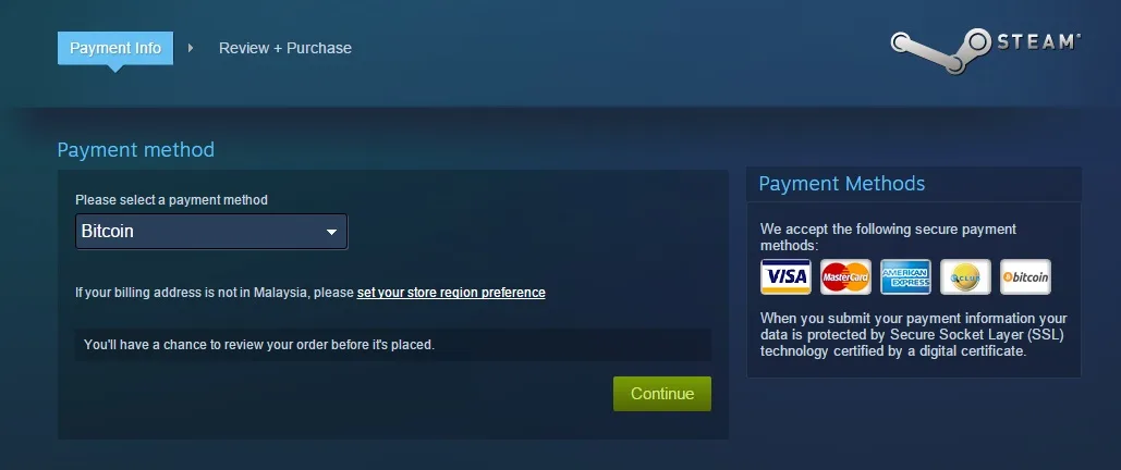 Steam Bitcoin