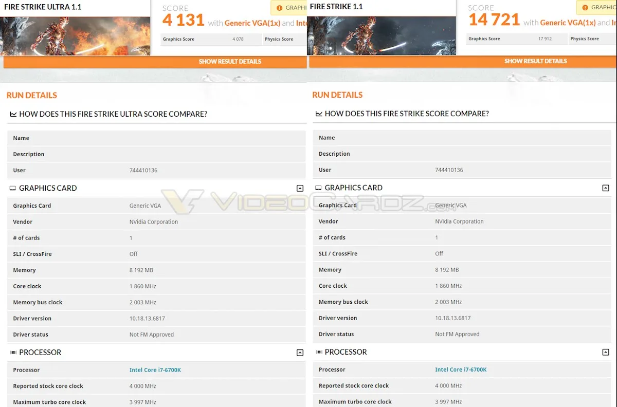 GTX 1070 Fire Strike 2