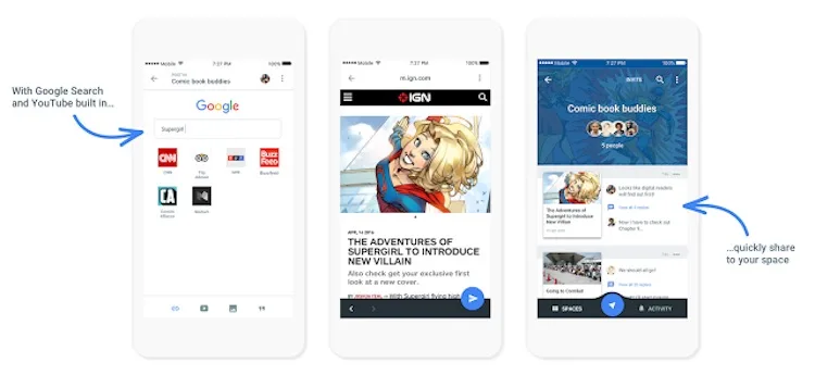 Google Spaces Sharing