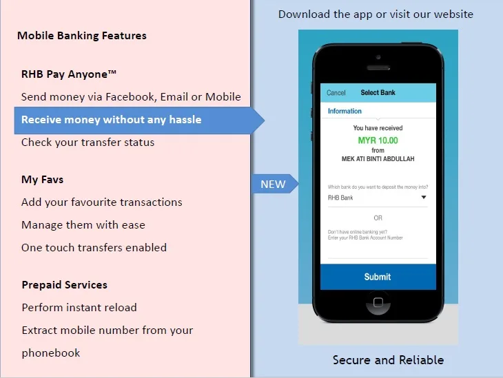 RHB Now App Money Transfer
