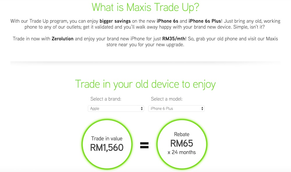 What is Maxis Trade In Program