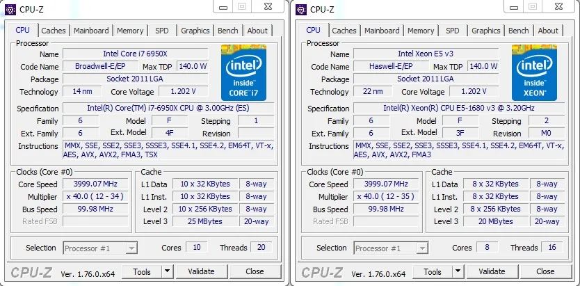 core i7 extreme compare