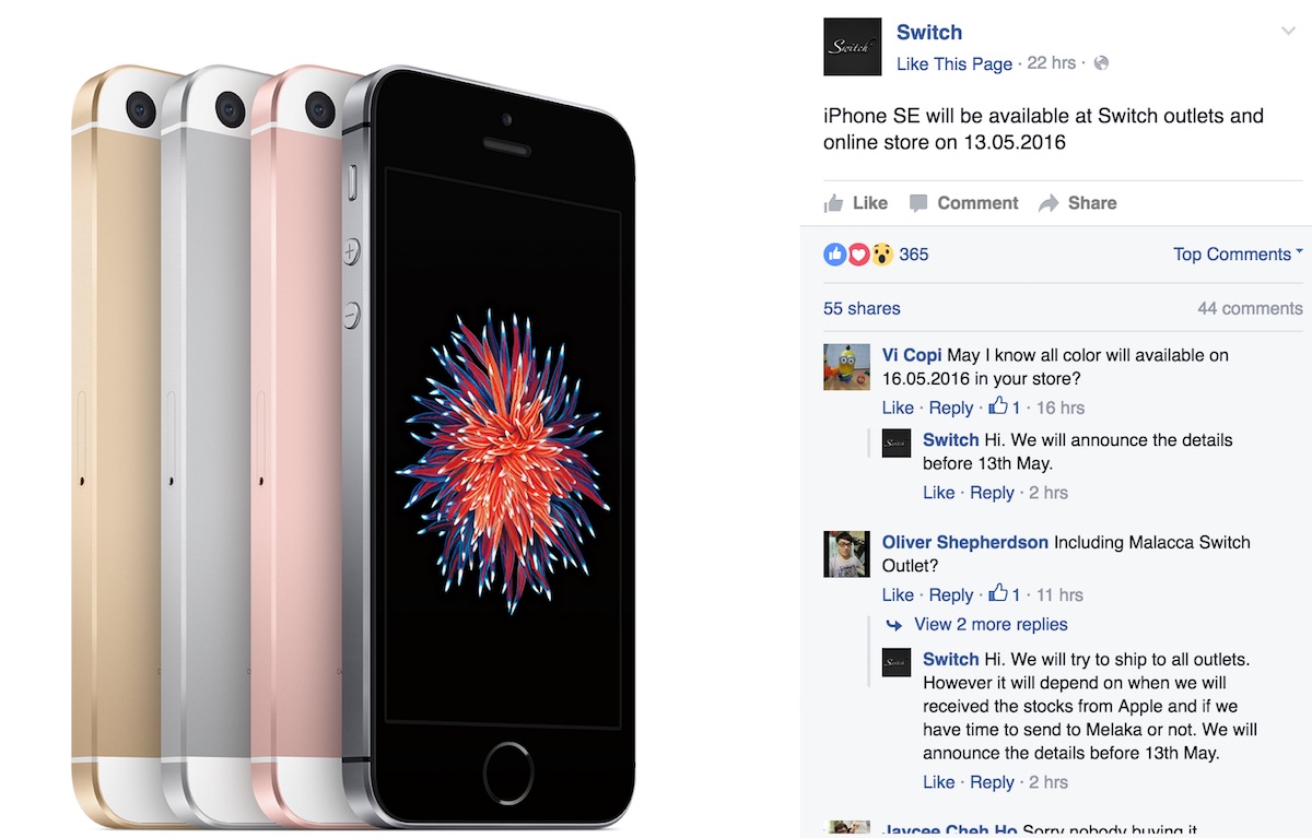 iPhone SE Will Go On Sale in Malaysia On 13 May 2016 ...