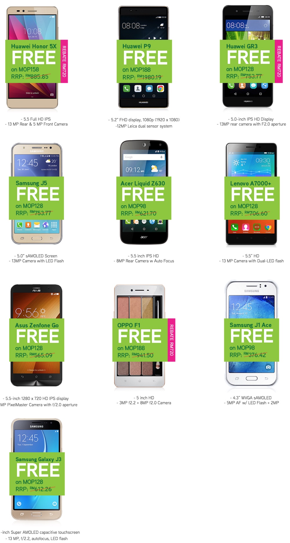 Maxis Raya Free Phone Promo Phones