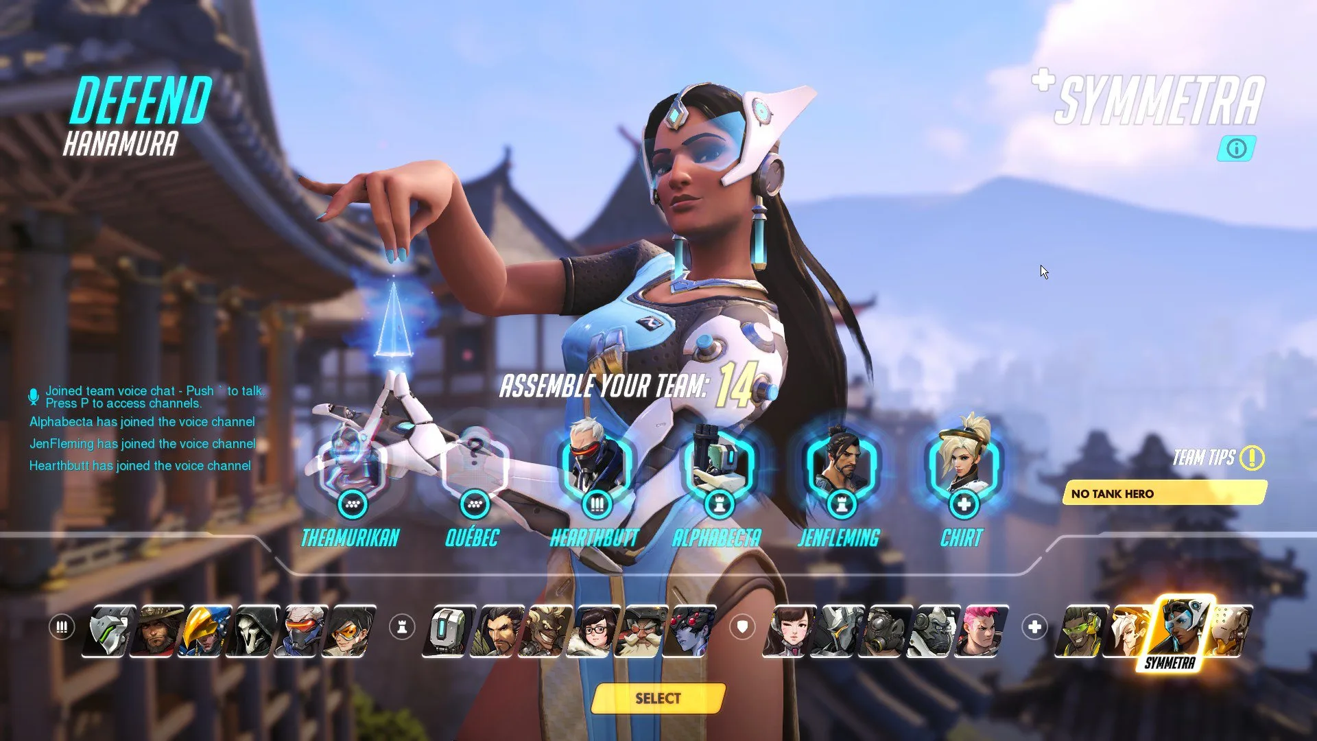 Overwatch Character Selection