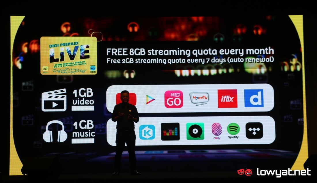 Digi Offering Free Digi Prepaid LiVE Packs; Features 8GB of Streaming