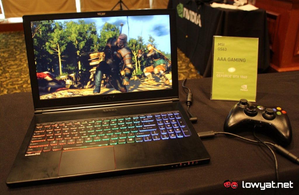 MSI GS63 with NVIDIA GeForce GTX 1060