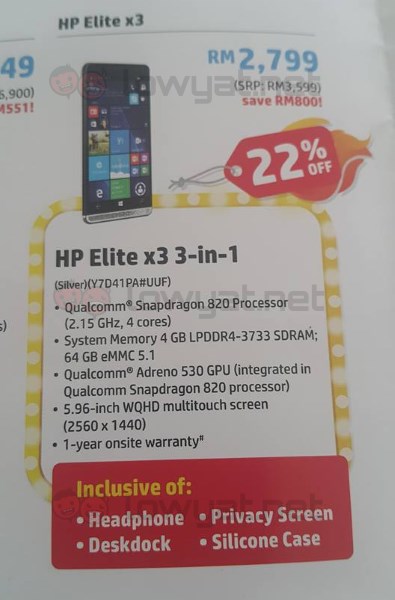 HP Elite X3 Malaysia