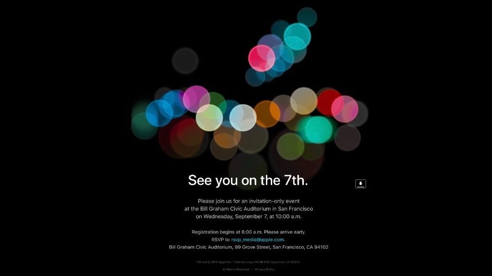 Apple iPhone 7 Event 7 September 2016