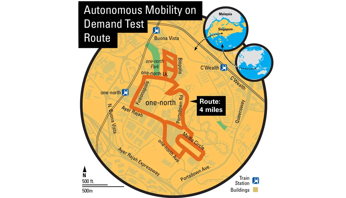 Delpi Singapore Test Route