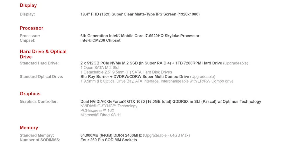 GTX 1080 mobile MSI