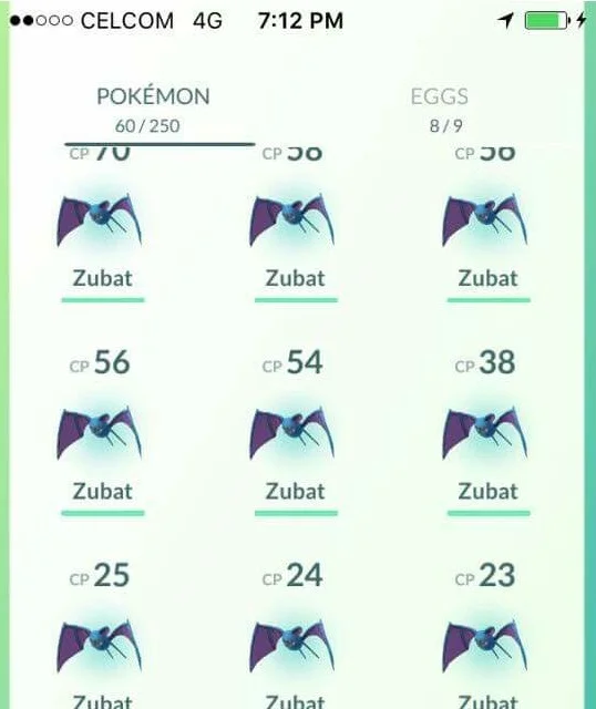 Pokemon Go All The Zubat