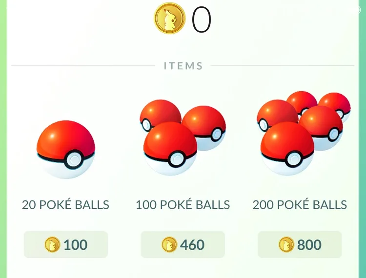 Pokemon Go Pokeballs