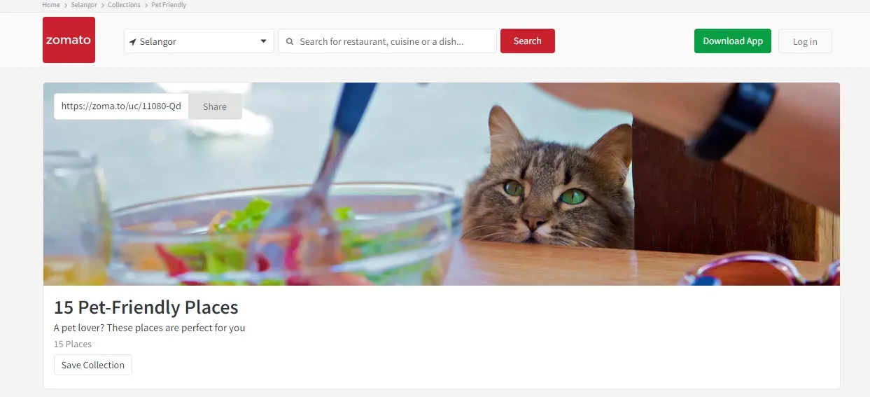 Zomato Pet Friendly Locations
