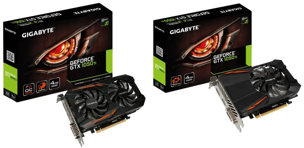GIGABYTE GTX 1050 Ti OC / GIGABYTE GTX 1050 Ti D5