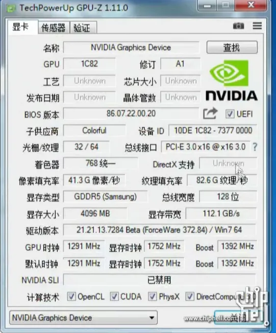 GTX 1050 Ti specs 1