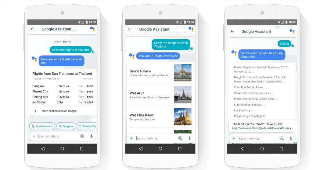 Google Assistant Travel