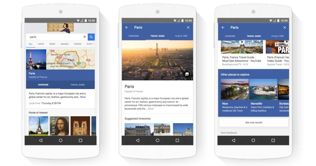Google Destinations Mobile