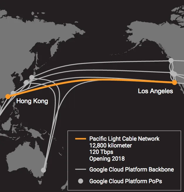 Google PLCN Undersea Cable