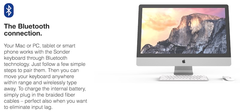 Sonder Keyboard works with Mac or PC