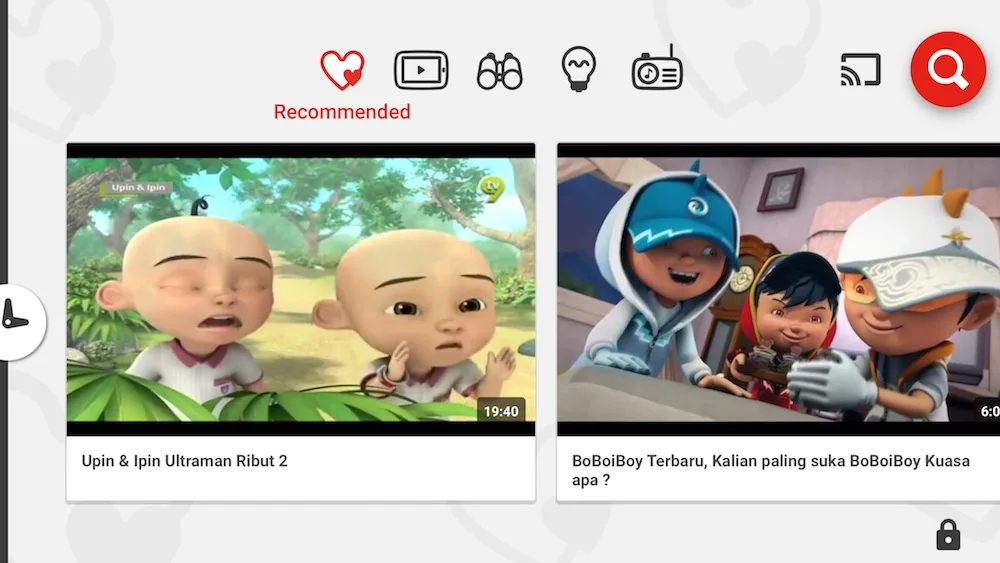 YouTube Kids Recommended Videos