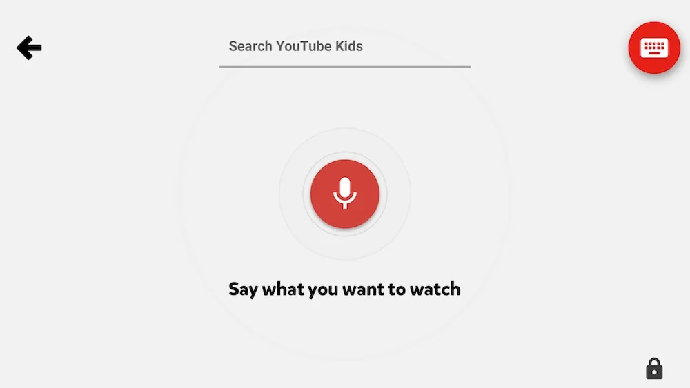 YouTube Kids Voice Search