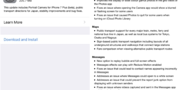 iOS 10.1 Update