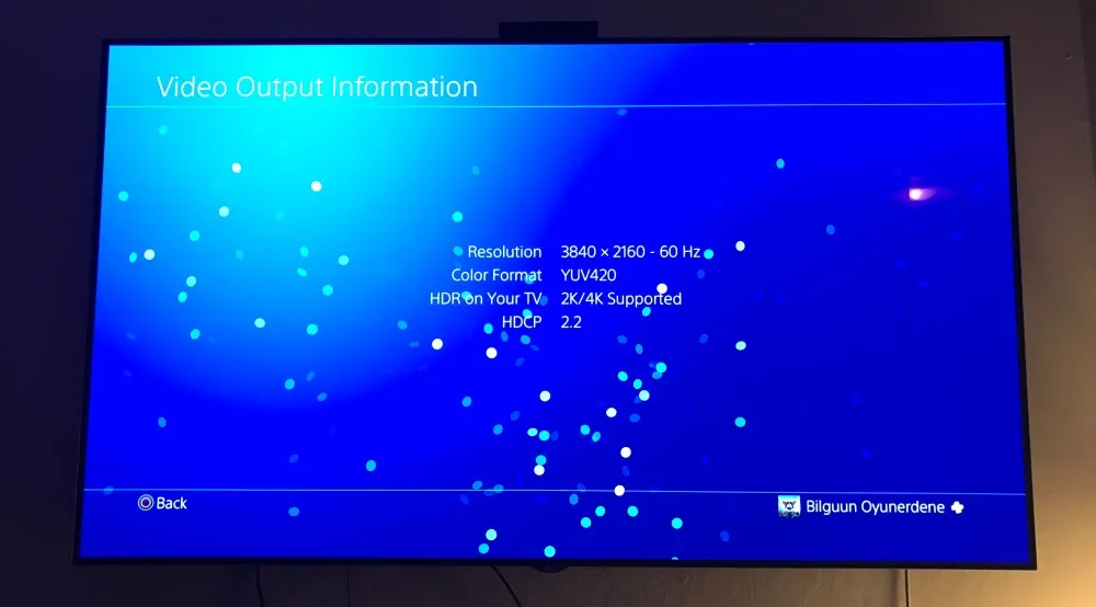 PS Pro 4 HDR 4K Settings.