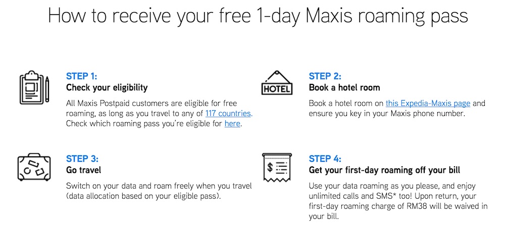 How to redeem free maxis roaming pass expedia promotion