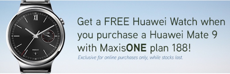 Maxis Huawei Mate 9 Bundle with Free Huawei Watch