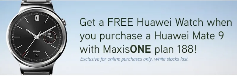 Maxis Huawei Mate 9 Bundle with Free Huawei Watch