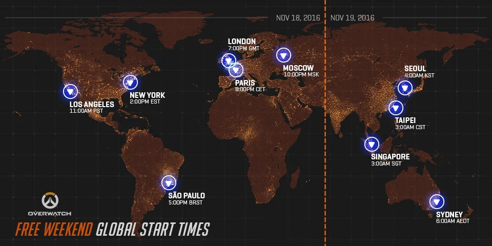 Overwatch 18-21 Nov Free Weekend