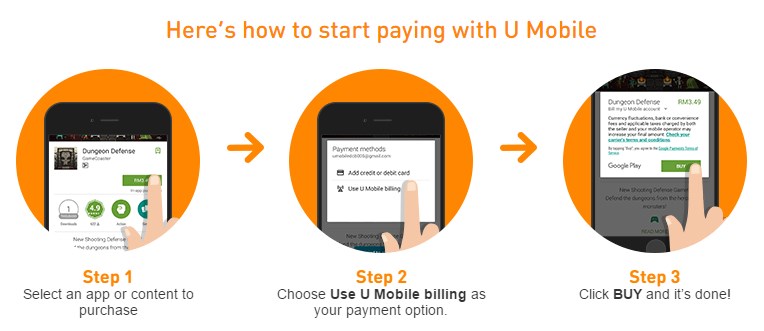 U Mobile Carrier Billing For Google Play