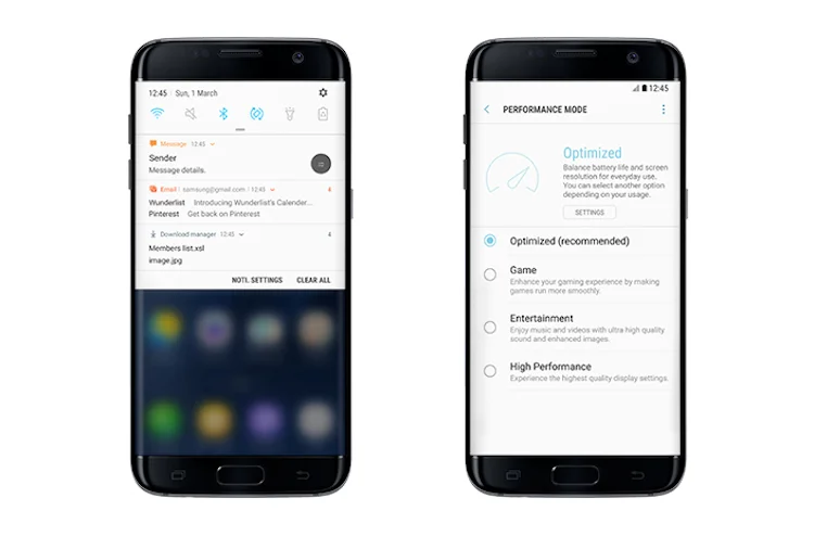 Android 7.0 Nougat on Galaxy S7 and S7 edge with new Notifications and Performance Mode