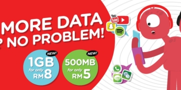 Tune Talk Data Day Pass 1GB for RM8 and 500MB for RM5