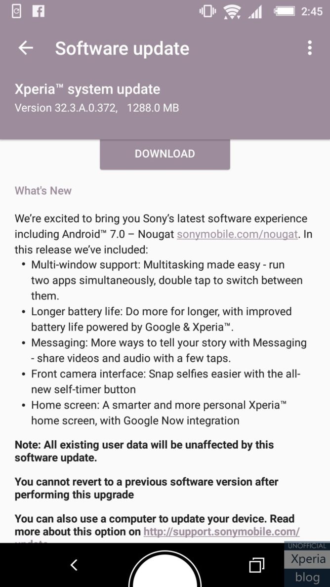 Android 7.0 Nougat Update on Sony Xperia Z5
