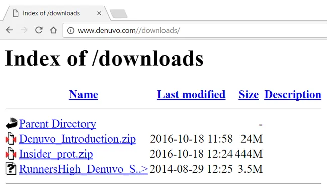 Denuvo Directory Leak
